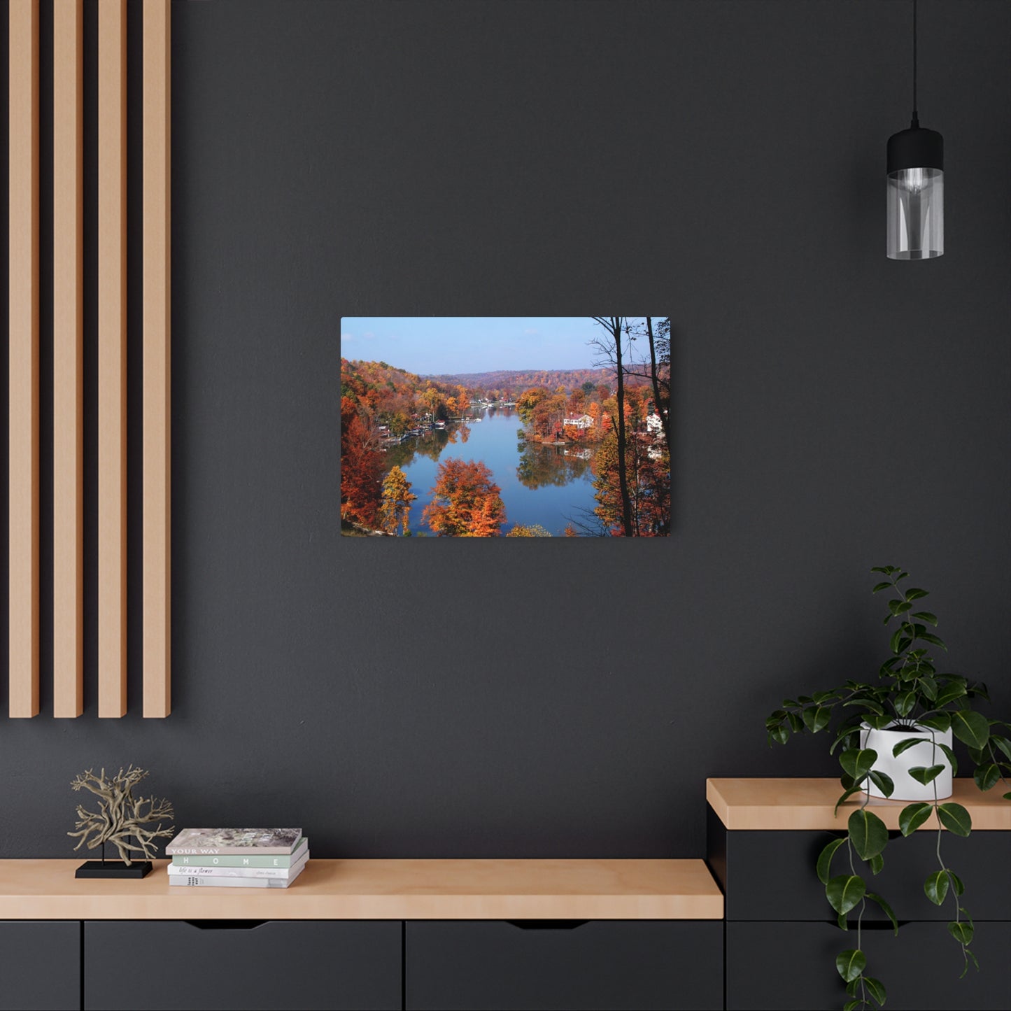 Autumn Landscape Metal Wall Art Sign, Rustic Home Decor, Fall Themed Decoration, Nature Lover Gift, Outdoor Adventure Sign, Seasonal Decor